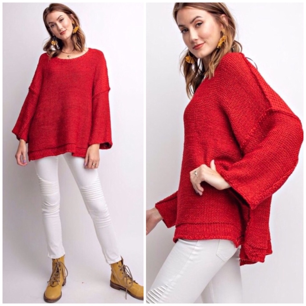 ❄️LAST2️⃣//SCARLET BOHO CHIC SWEATER